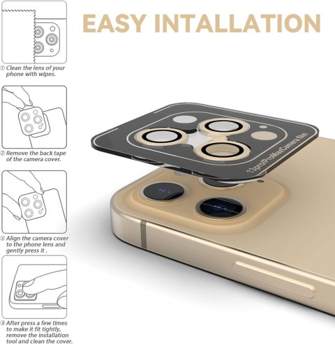 SZKŁO HARTOWANE NA APARAT APPLE IPHONE 13 PRO/ 13 PRO MAX ZŁOTE SOLIDNE SZKŁO HARTOWANE NA APARAT APPLE IPHONE 13 PRO/ 13 PRO MAX ZŁOTE SOLIDNE