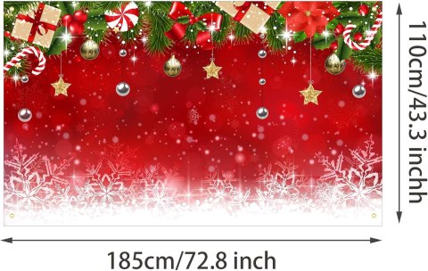 TŁO POLIESTROWE FOTOGRAFICZNE 185x110cm BOŻE NARODZENIE BOMBKI CZERWONE TŁO POLIESTROWE FOTOGRAFICZNE 185x110cm BOŻE NARODZENIE BOMBKI CZERWONE