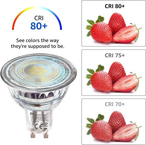 10x ŻARÓWKA LED GU10 PAR16 4,5W=50W 2700K 345lm CIEPŁA BIEL