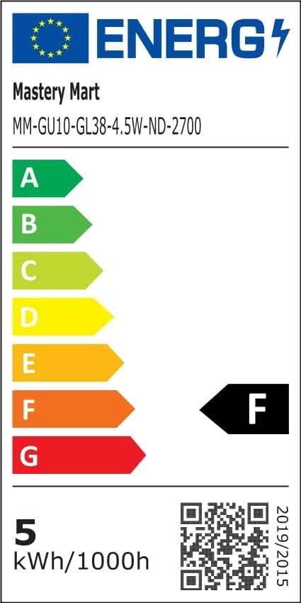 10x ŻARÓWKA LED GU10 PAR16 4,5W=50W 2700K 345lm CIEPŁA BIEL