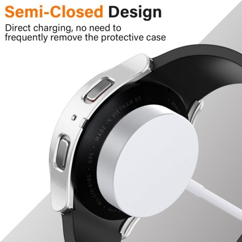 2x ETUI DO ZEGARKA SAMSUNG GALAXY WATCH 4/5 40mm OBUDOWA SREBRNA BEZBARWNA