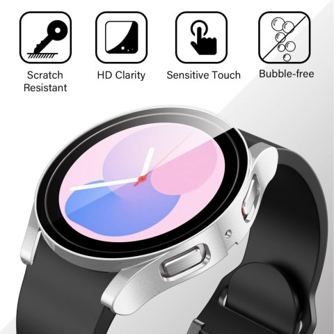 2x ETUI DO ZEGARKA SAMSUNG GALAXY WATCH 4/5 40mm OBUDOWA SREBRNA BEZBARWNA