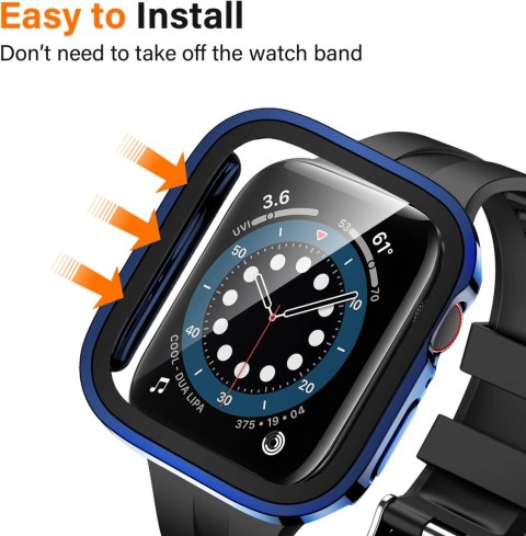 2x ETUI OBUDOWA NA ZEGAREK APPLE WATCH 4/5/6/SE 44mm GRANATOWA I BEZBARWNA 2x ETUI OBUDOWA NA ZEGAREK APPLE WATCH 4/5/6/SE 44mm GRANATOWA I BEZBARWNA