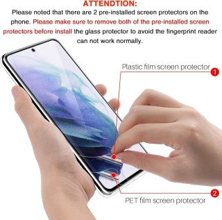2x SZKŁO HARTOWANE SAMSUNG GALAXY S21+ 2x SZKŁO NA APARAT ŁATWY MONTAŻ