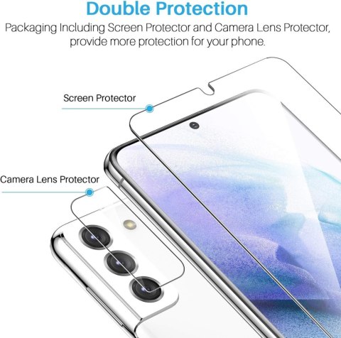 2x SZKŁO HARTOWANE SAMSUNG GALAXY S21+ 2x SZKŁO NA APARAT ŁATWY MONTAŻ 2x SZKŁO HARTOWANE SAMSUNG GALAXY S21+ 2x SZKŁO NA APARAT ŁATWY MONTAŻ