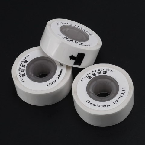 3x ROLKA ETYKIETY TERMICZNE SAMOPRZYLEPNE DO DRUKARKI 12x30mm D30 BIAŁE 3x ROLKA ETYKIETY TERMICZNE SAMOPRZYLEPNE DO DRUKARKI 12x30mm D30 BIAŁE