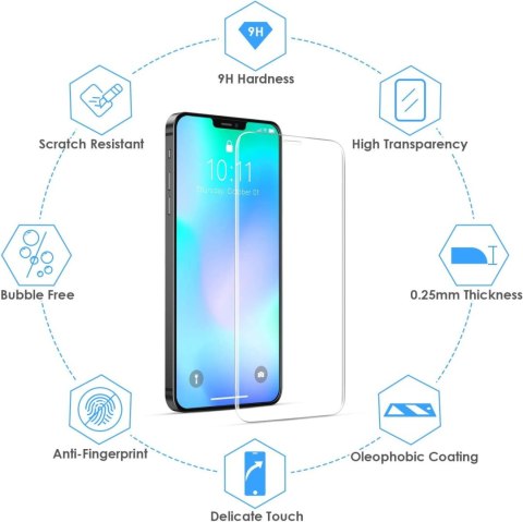 3X SZKŁO HARTOWANE APPLE IPHONE 12 PRO MAX WYSOKA OCHRONA ŁATWY MONTAŻ
