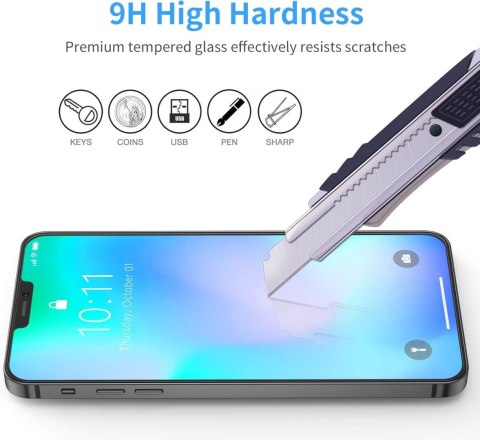 3X SZKŁO HARTOWANE APPLE IPHONE 12 PRO MAX WYSOKA OCHRONA ŁATWY MONTAŻ