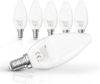 6x ŻARÓWKA LED E14 C37 4,9W=40W ŚWIECZKA 2700K 470lm CIEPŁA BIEL