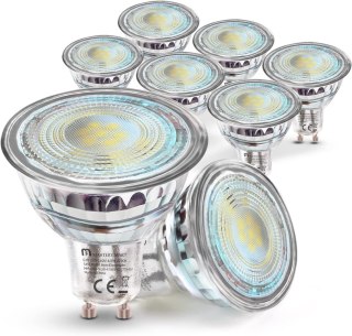 6x ŻARÓWKA LED GU10 PAR16 4,5W=50W 2700K 345lm CIEPŁA BIEL