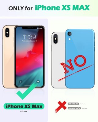 ETUI APPLE IPHONE XS MAX CZARNE ZAMYKANE Z KLAPKĄ MIEJSCE NA KARTY
