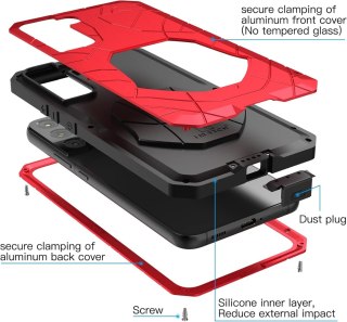 ETUI BUMPER CZERWONY SAMSUNG GALAXY S22+ 5G CASE SOLIDNE WZMOCNIONE