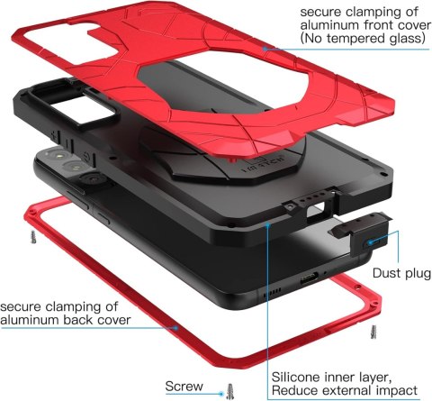 ETUI BUMPER CZERWONY SAMSUNG GALAXY S22+ 5G CASE SOLIDNE WZMOCNIONE