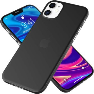 ETUI DO APPLE IPHONE 12 MINI 5.4" CASE CZARNY PÓŁTRANSPARENTNY MATOWY LEKKI