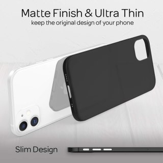 ETUI DO APPLE IPHONE 12 MINI 5.4" CASE CZARNY PÓŁTRANSPARENTNY MATOWY LEKKI