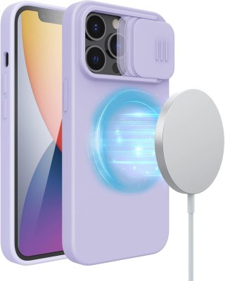 ETUI DO APPLE IPHONE 13 PRO MAX 6.7" SILIKONOWY CASE FIOLETOWY MAGSAFE