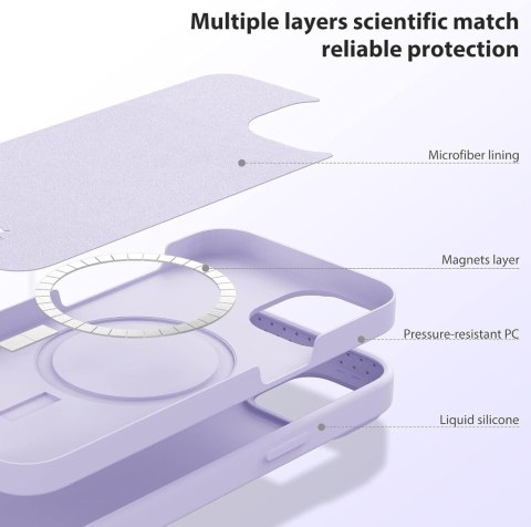ETUI DO APPLE IPHONE 13 PRO MAX 6.7" SILIKONOWY CASE FIOLETOWY MAGSAFE ETUI DO APPLE IPHONE 13 PRO MAX 6.7" SILIKONOWY CASE FIOLETOWY MAGSAFE