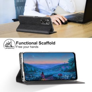 ETUI DO XIAOMI REDMI NOTE 11 PRO 4G ZAMYKANE Z KLAPKĄ CZARNE WYTRZYMAŁE