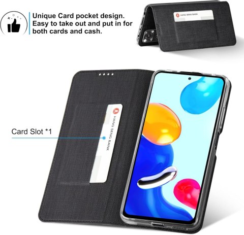 ETUI DO XIAOMI REDMI NOTE 11 PRO 4G ZAMYKANE Z KLAPKĄ CZARNE WYTRZYMAŁE ETUI DO XIAOMI REDMI NOTE 11 PRO 4G ZAMYKANE Z KLAPKĄ CZARNE WYTRZYMAŁE
