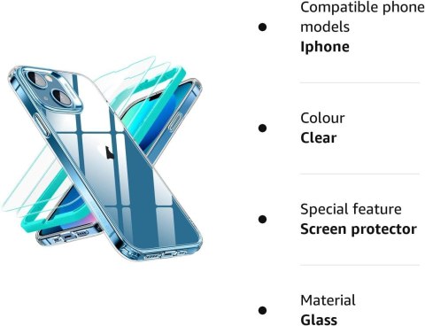 ETUI ESR SILIKONOWE BEZBARWNE APPLE IPHONE 13 MINI +2x SZKŁO HARTOWANE