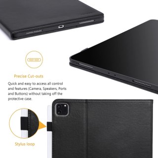 ETUI NA TABLET SAMSUNG GALAXY TAB A7 10.4" CZARNY Z EKOSKÓRY + SASZETKA