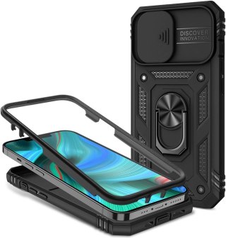 ETUI OCHRONNE APLLE IPHONE 13 PRO CZARNE OCHRONA APARATU PIERŚCIEŃ SOLIDNE