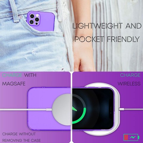 ETUI OCHRONNE APLLE IPHONE 13 PRO FIOLETOWE TRANSPARENTNE WYTRZYMAŁE