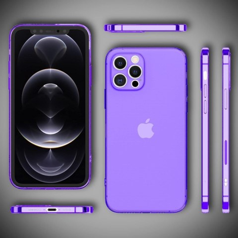 ETUI OCHRONNE APLLE IPHONE 13 PRO FIOLETOWE TRANSPARENTNE WYTRZYMAŁE