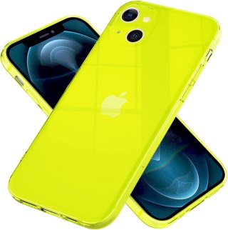 ETUI OCHRONNE APLLE IPHONE 13 ZÓŁTE NEONOWE TRANSPARENTNE WYTRZYMAŁE