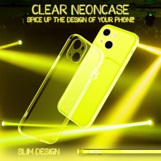 ETUI OCHRONNE APLLE IPHONE 13 ZÓŁTE NEONOWE TRANSPARENTNE WYTRZYMAŁE