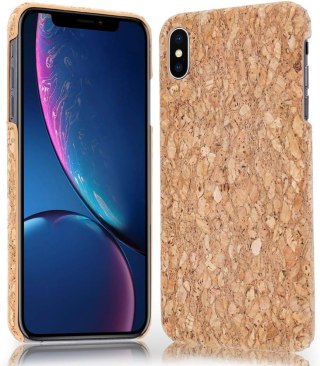 ETUI OCHRONNE APLLE IPHONE XS MAX BRĄZOWE KORKOWY WZÓR WYTRZYMAŁE