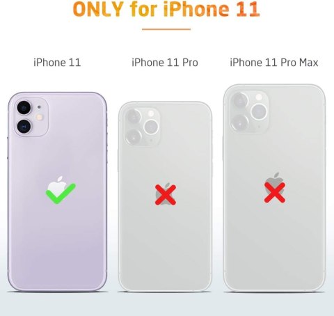ETUI OCHRONNE APPLE IPHONE 11 CIEMNE PRZEZROCZYSTE TRANSPARENTNE WYTRZYMAŁE