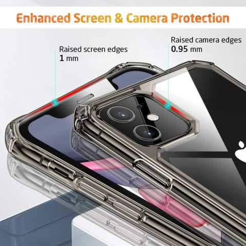 ETUI OCHRONNE APPLE IPHONE 11 CIEMNE PRZEZROCZYSTE TRANSPARENTNE WYTRZYMAŁE