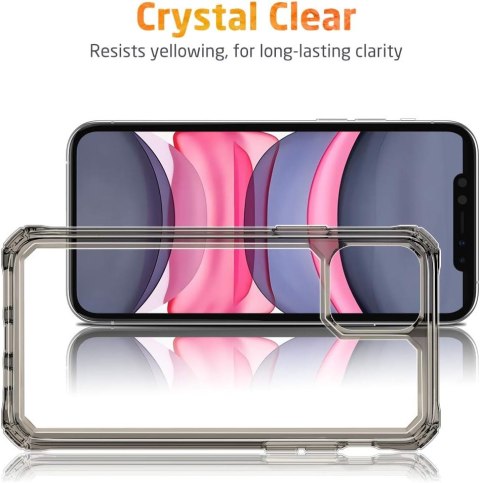 ETUI OCHRONNE APPLE IPHONE 11 CIEMNE PRZEZROCZYSTE TRANSPARENTNE WYTRZYMAŁE