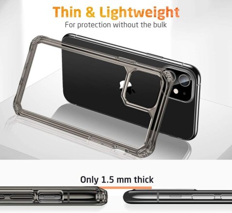 ETUI OCHRONNE APPLE IPHONE 11 CIEMNE PRZEZROCZYSTE TRANSPARENTNE WYTRZYMAŁE