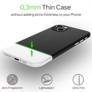 ETUI OCHRONNE APPLE IPHONE 13 CZARNE PÓŁTRANSPARENTNE WYTRZYMAŁE