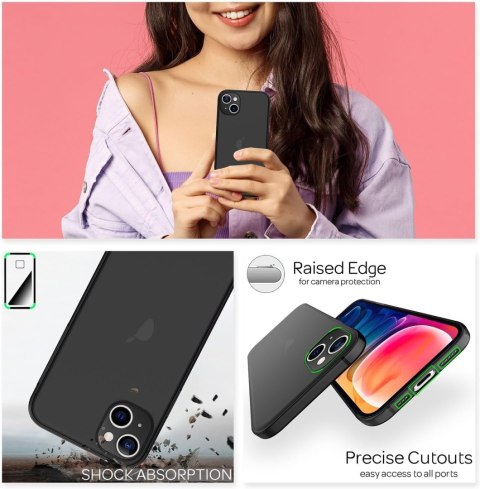 ETUI OCHRONNE APPLE IPHONE 13 CZARNE PÓŁTRANSPARENTNE WYTRZYMAŁE ETUI OCHRONNE APPLE IPHONE 13 CZARNE PÓŁTRANSPARENTNE WYTRZYMAŁE