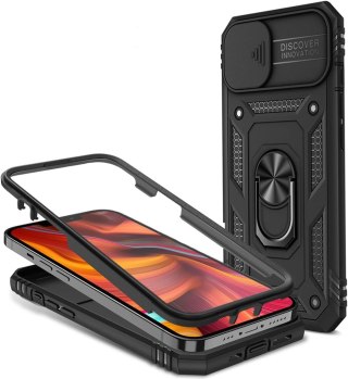 ETUI OCHRONNE APPLE IPHONE 13 PANCERNE CZARNE OCHRONA APARATU PIERŚCIEŃ