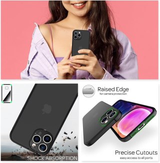 ETUI OCHRONNE APPLE IPHONE 13 PRO MAX CZARNE TRANSPARENTNE WYTRZYMAŁE