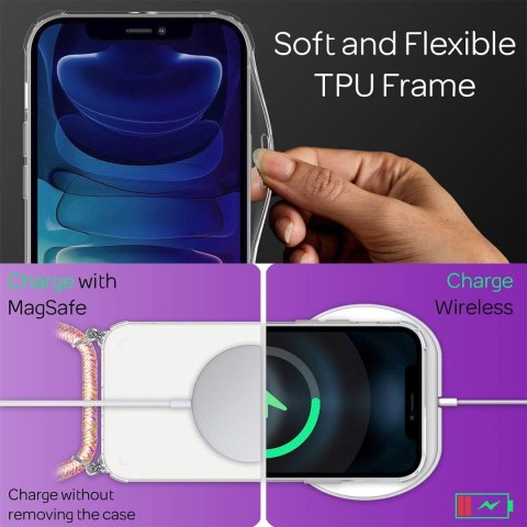 ETUI OCHRONNE APPLE IPHONE 13 PRO MAX PRZEZROCZYSTE SOLIDNE +KOLOROWA SMYCZ