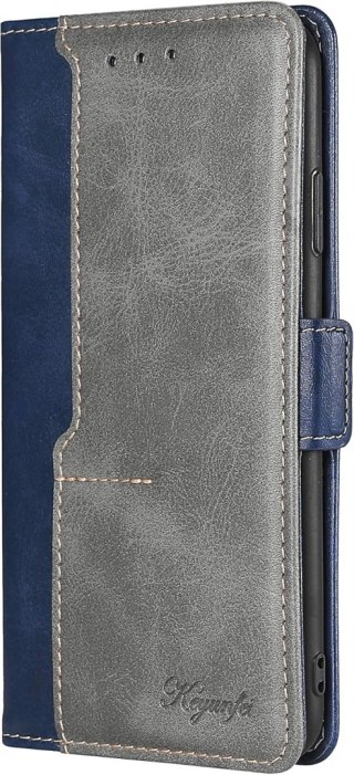 ETUI OCHRONNE MOTOROLA MOTO EDGE 50 GRANATOWY +SZARY ZAMYKANA CARD HOLDER