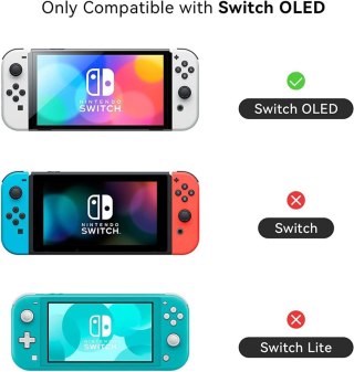 ETUI OCHRONNE NA NINTENDO SWITCH OLED NIGHT ROSES CZARNO CZERWONE