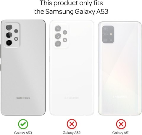 ETUI OCHRONNE SAMSUNG GALAXY A53 SREBRNE PIERŚCIEŃ CZARNE ELEMENTY SOLIDNE