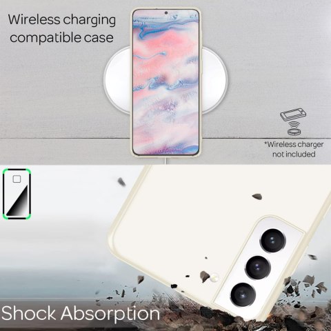 ETUI OCHRONNE SAMSUNG GALAXY S22+ KREMOWE JASNE PLASTIKOWE WYTRZYMAŁE