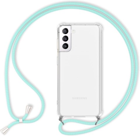 ETUI OCHRONNE SAMSUNG GALAXY S22 PRZEZROCZYSTE +TURKUSOWA SMYCZ SOLIDNE