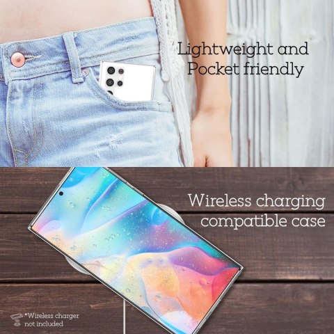 ETUI OCHRONNE SAMSUNG GALAXY S22 ULTRA PRZEZROCZYSTE TRANSPARENTNE SOLIDNE