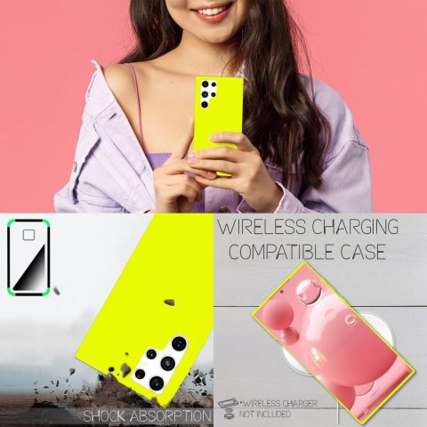ETUI OCHRONNE SAMSUNG GALAXY S22 ULTRA ŻÓŁTE NEONOWE WYTRZYMAŁE
