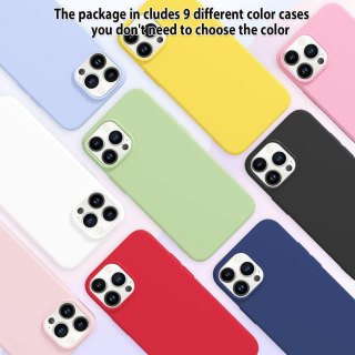 ETUI POKROWIEC DO APPLE IPHONE 13 PRO SILIKONOWE KOLOROWE PLECKI 9 SZTUK