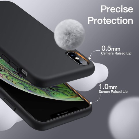 ETUI POKROWIEC DO APPLE IPHONE XS/IPHONE X CASE CZARNE SILIKONOWE PLECKI ETUI POKROWIEC DO APPLE IPHONE XS/IPHONE X CASE CZARNE SILIKONOWE PLECKI