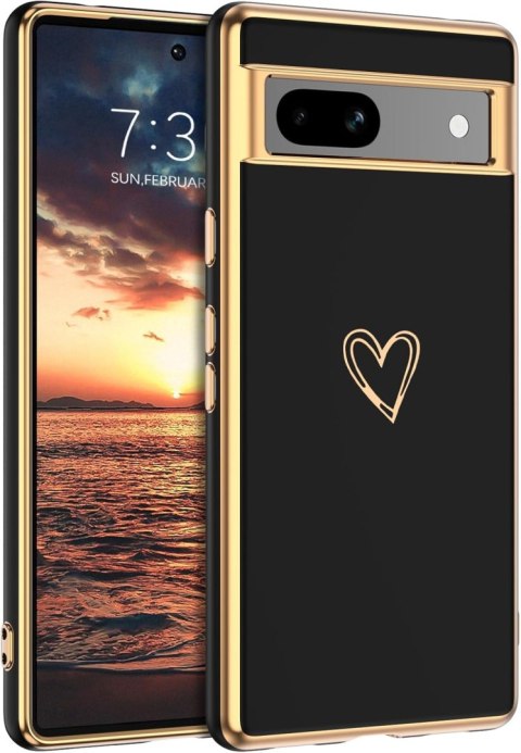 ETUI POKROWIEC DO GOOGLE PIXEL 7A 5G SOLIDNE SILIKONOWE CZARNE ZŁOTE PLECKI ETUI POKROWIEC DO GOOGLE PIXEL 7A 5G SOLIDNE SILIKONOWE CZARNE ZŁOTE PLECKI